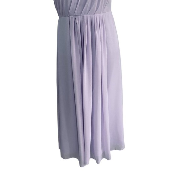 Lavender One Shoulder Bridesmaid Dress Corset Back Formal Gown Elegant Trendy - Picture 7 of 12